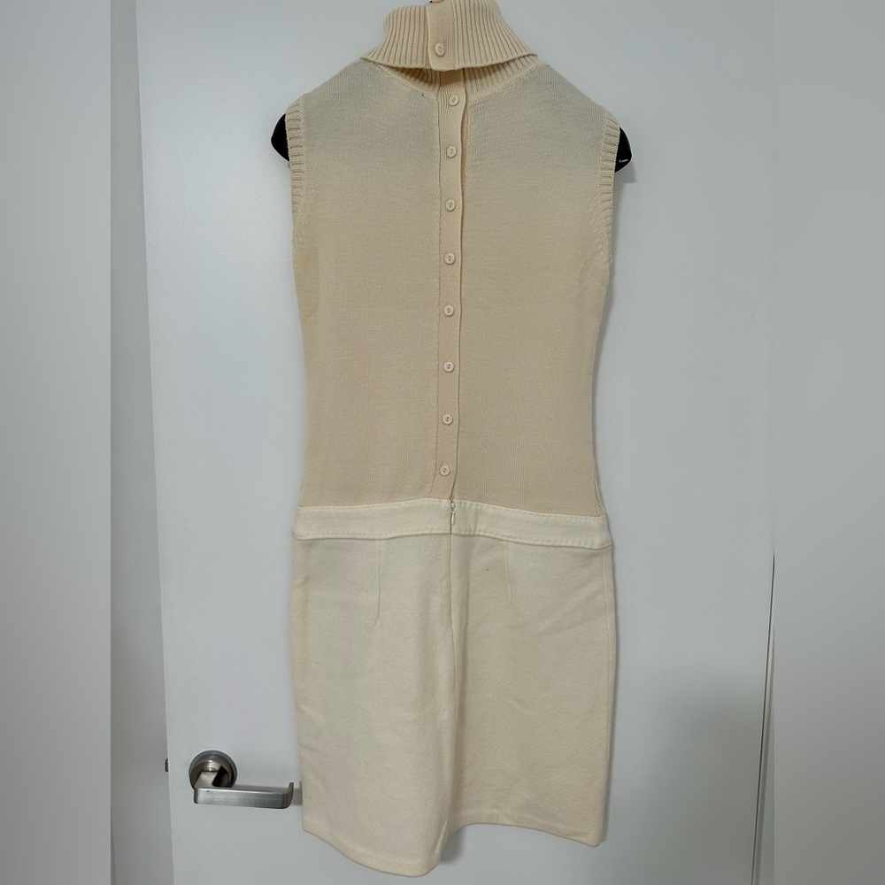 MaxMara sleeveless knit dress, gorgeous cream colour, 100% wool, size L - Picture 4 of 9